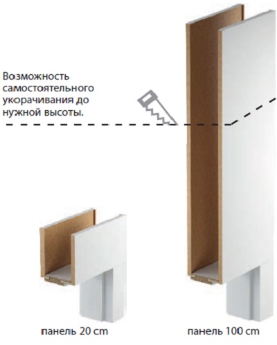 Дверная коробка с верхней панелью Level 20см и 1000см